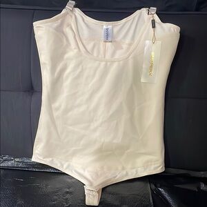 SHAPERX. Shapewear Bodysuit in Cream